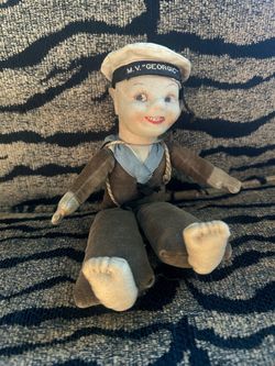 Vintage 1930s Norah Wellings M.V. “Georgic” Sailor Doll – White Star Line