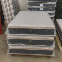 Queen Size Mattress 14 Inches Thick Pillow Top Also Available in Twin, Full, King. Same Day Delivery 🚚 New From Factory With its Plastic