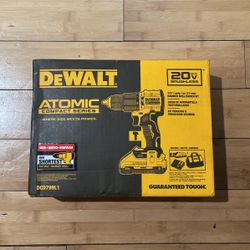Dewalt ATOMIC 20-Volt Lithium-Ion Cordless 1/2 in. Compact Hammer Drill with 3.0Ah Battery, Charger and Bag