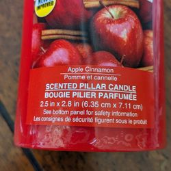 Apple Cinnamon Pillar Candle