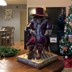 Atalier Langlois Monkey The Harpist . Made In France For Art Colectors 