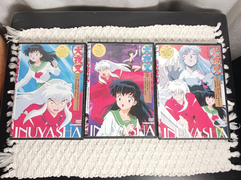 Inuyasha Anime Tv Show  Lot ot 3 Box Sets Dvds Disc 1-3 Japanese Animation Manga