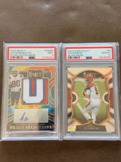 Joe burrows and Keyshawn butte auto / jersey patch numbered psa lot