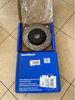 2018, 19 Infinity Q50, Q60 drilled and slotted e coated rotors