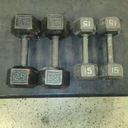 25s And 15 Pound Dumbbells