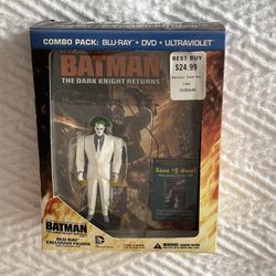 BATMAN DARK KNIGHT RETURNS PART 2 - Joker Figure Blu-Ray + DVD SET NEW