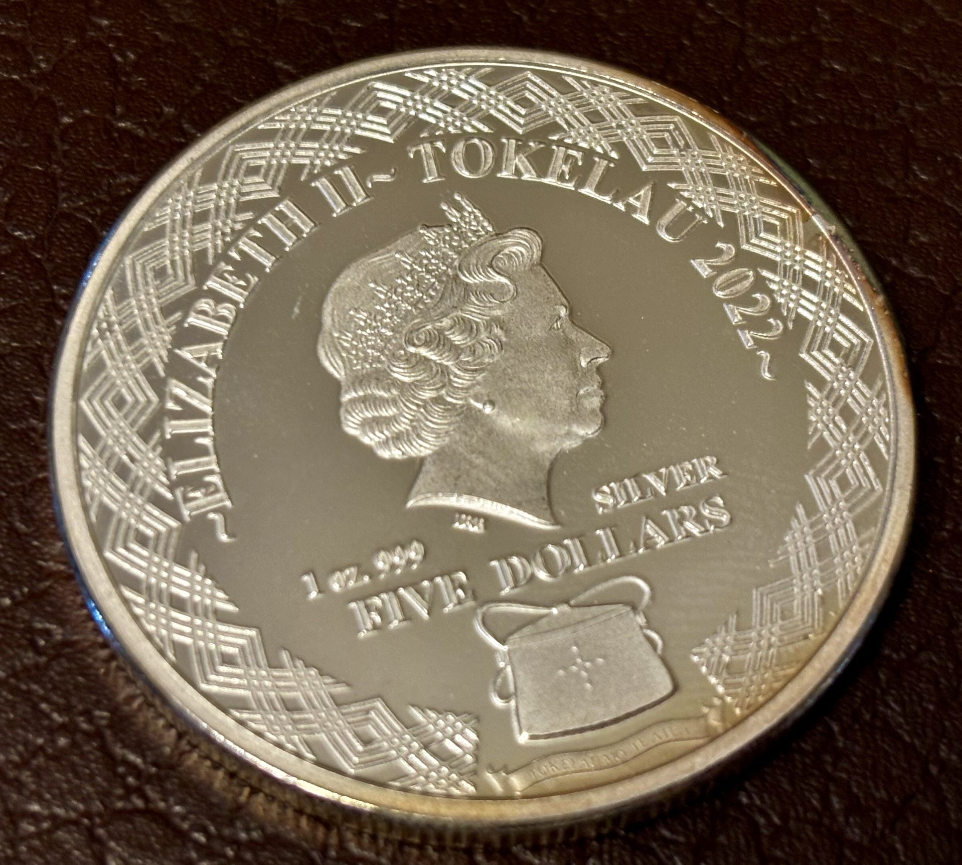 $5 2022 Coin Of Tokelau Ag. 999.9