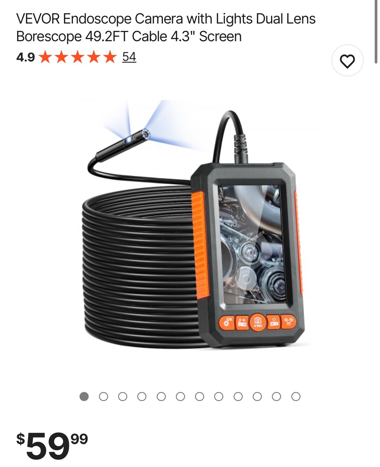 Endoscope Camera with Lights