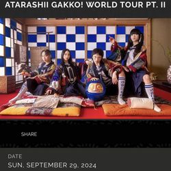 Atarashii gakko Concert Tickets 