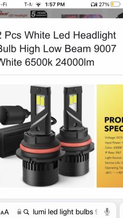9007 LED HEADLIGHTS W/cooling Fans Bright White Fits F-150