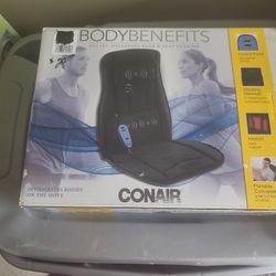 Heated Massaging Back And Seat Cushion.