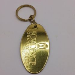 Goldtone oval keychain "Providence Country Club"