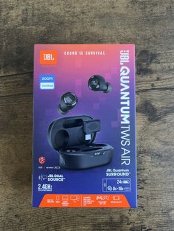JBL Quantum TWS AIR - True Wireless Gaming Earbuds with Smart Ambient Technology, Low Latency 2.4GHz USB-C dongle or Bluetooth, 4 beamforming Micropho