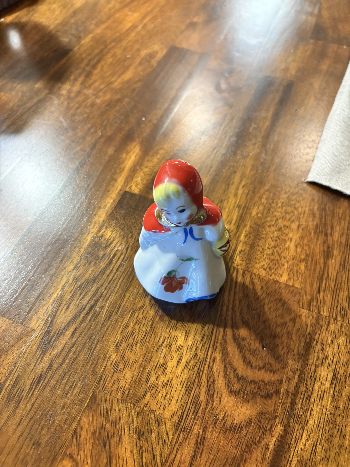 Vintage Little Red Riding Hood salt shaker