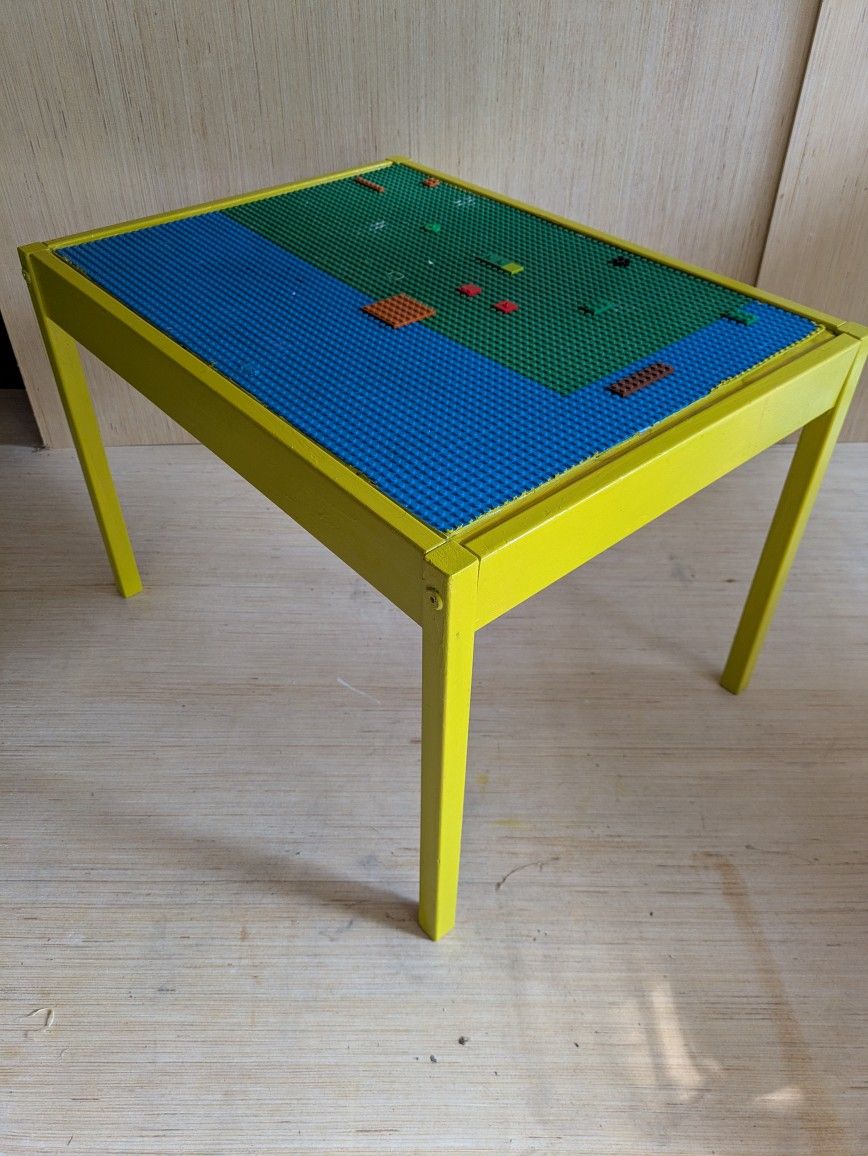 Kids Lego Table Made From Ikea + Chair