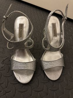 Steve Maaden Silver Heels Size 8