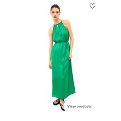 NWOT- H&M Long Satin Pastel Color 👗 Dress!😍