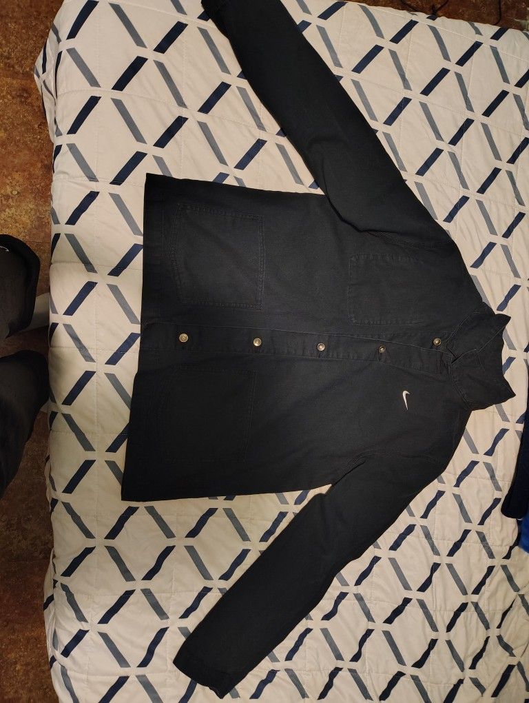 Black Nike Life Unlined Chore Coat.