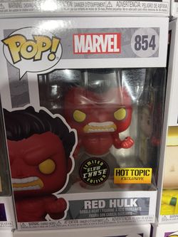 Red Hulk Chase Funko Pop Hot Topic Exclusive