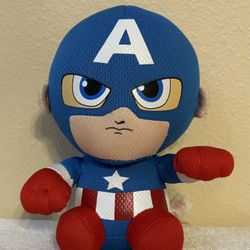 TY Beanie Baby Captain America 6” W/No Shield Selling As Is!
