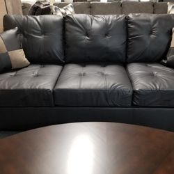 Brand New 79" Brown Bonded Leather Sofa