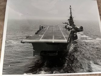 Aircraft crash barrier on the USS ESSEX 1961