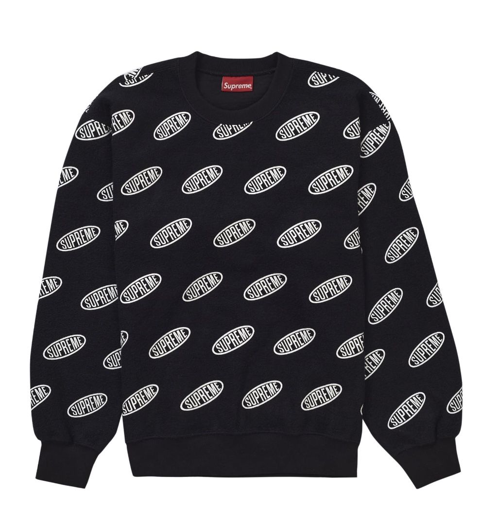 New* 2021 SUPREME "Liner" Black Crewneck Sweater Sweatshirt Reversible MENS Size XL - Brand New!