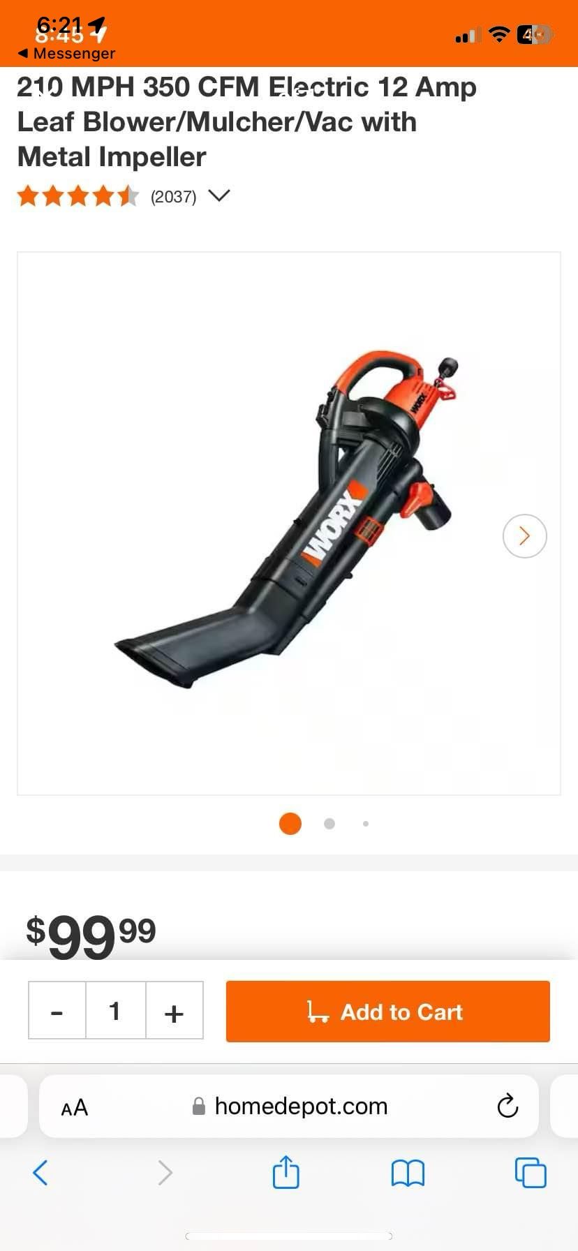 Leaf Blower/Mulcher/Vac