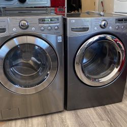 LG Washer And Gas Or Electric  Dryer Stainless Steel Set For $745