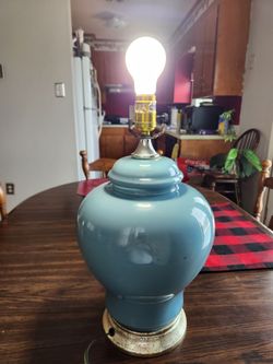 Ceramic glass Lamp Only w/Leviton Socket no shade