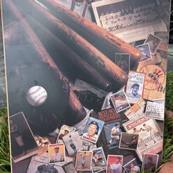 Baseball Cards Wall Picture Art