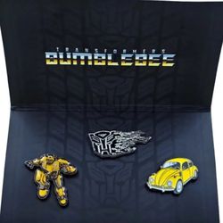SEALED 2018 Transformers Bumblebee Boombox Pin Set Loot Crate Exclusive 