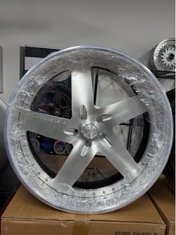 24” billet specialties 3 piece wheels on sale staggered set 5x120.65