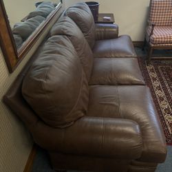 Brown Leather Couch