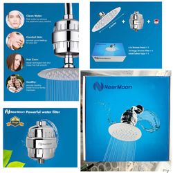 Shower Head with Shower Filter Combo, High Pressure Filtered
