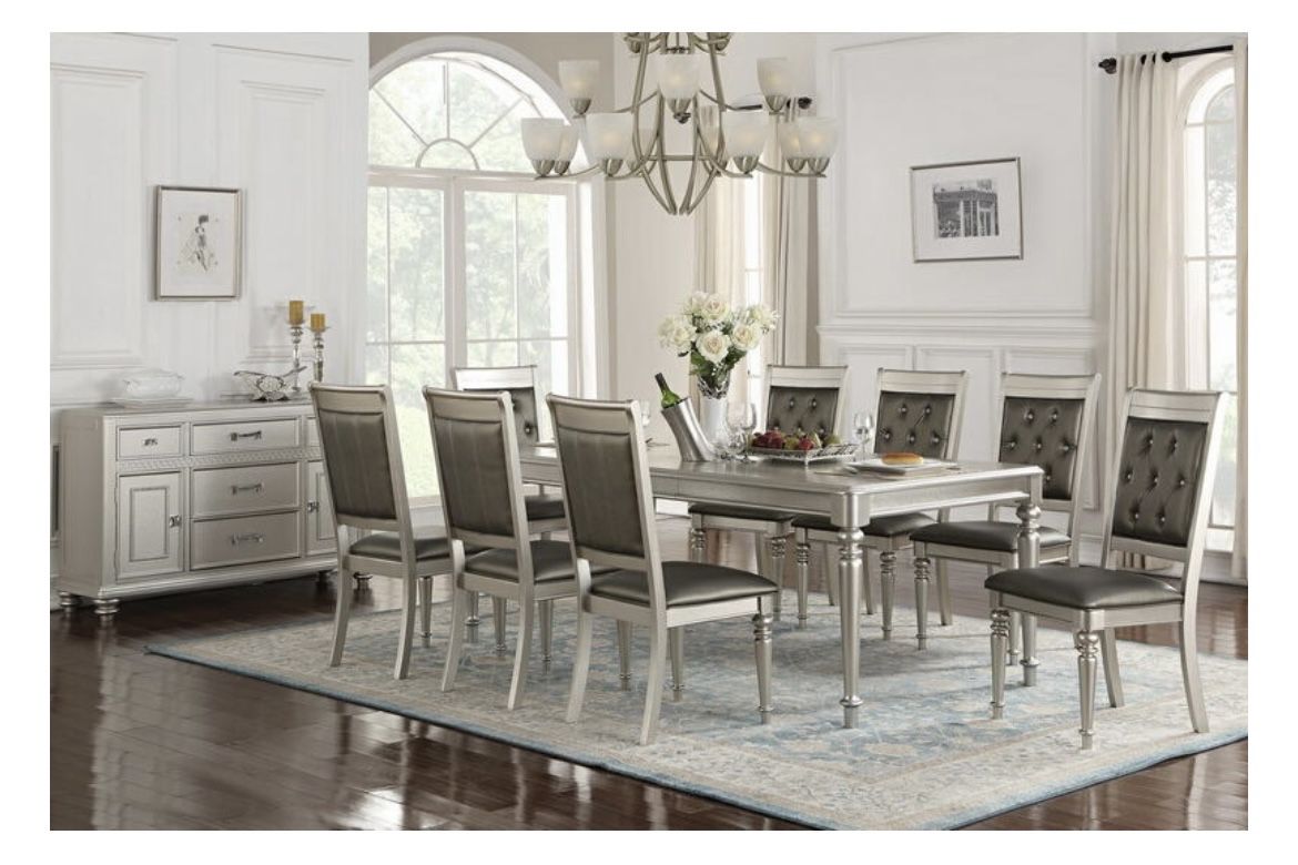 Silver Dining Table Set (Free Delivery)