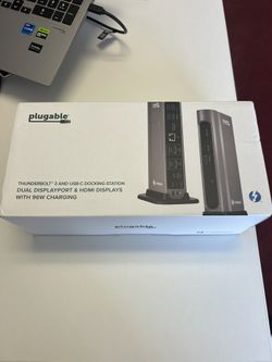Plugable TBT3-UDZ Thunderbolt 3 & USB‑C Dual‑Monitor Dock – 96 W Charging