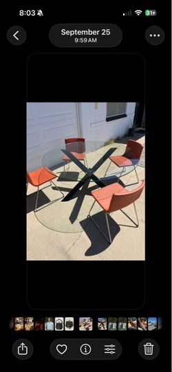 Round Glass Dining Table NO CHAIRS
