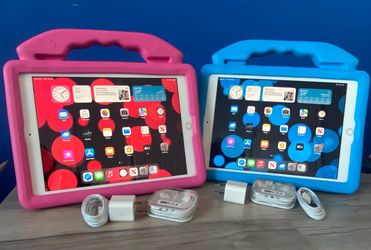 Apple IPad Air 2 (9.7” Retina / Touch ID / iOS 15) 16 GB with case,& Accessories (Youtube / zoom / Roblox etc supported)
