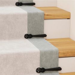 Renovators Supply Manufacturing Black Stair Carpet Runner Holder Clips 5.5" L
