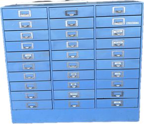 Vintage 30 Drawer File Cabinet