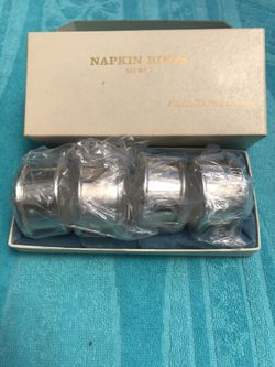 Vintage EBRogers tarnish free silver napkin rings