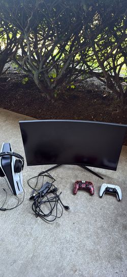 PlayStation 5 with monitor