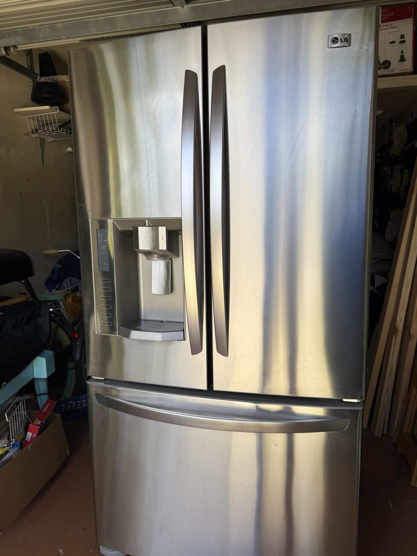 LG 3-door French door refrigerator with a bottom freezer drawer