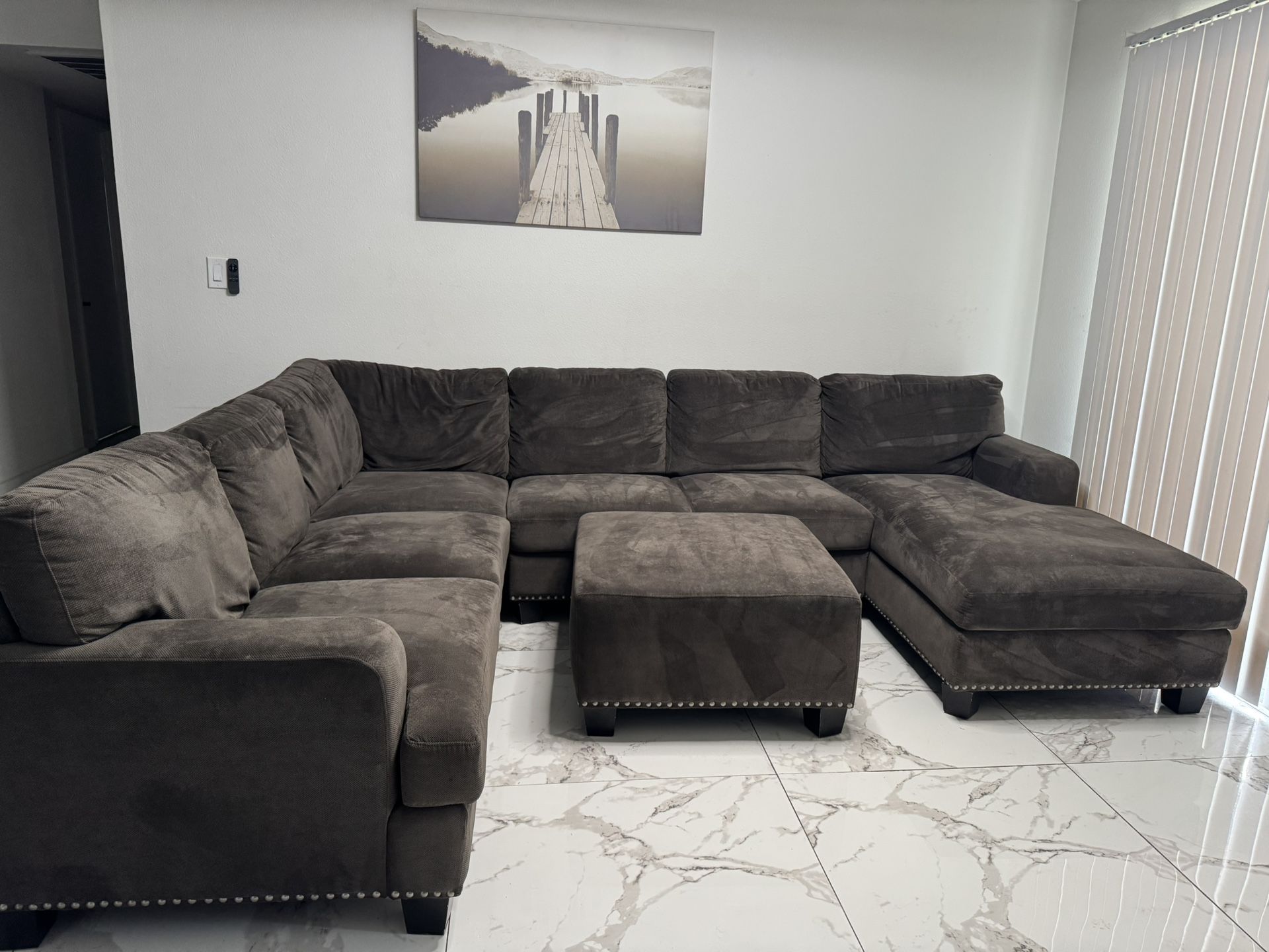 Costco Sectional Sofa Couch Sala Ottoman 