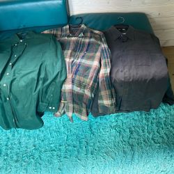 Three Men’s Long Sleeve Shirts Size M