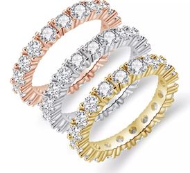 New gold plated zirconia ring