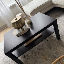 IKEA Black Wood Table