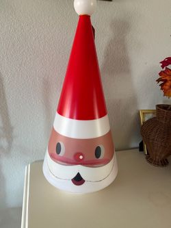 Vintage Santa Face blowmold cone