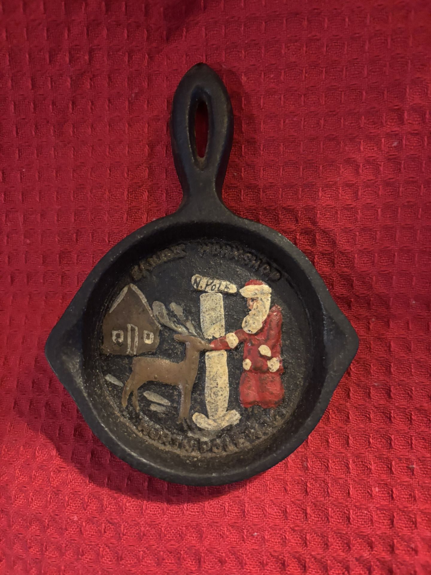 Santa’s Workshop Cast Iron Skillet.